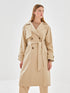 LC Waikiki Women's Jacket Collar Plain Trench Coat
